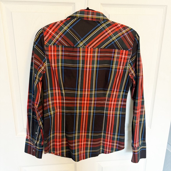 J. Crew Slim Fit Red Plaid Button Down Shirt Size 4 - Picture 2 of 4